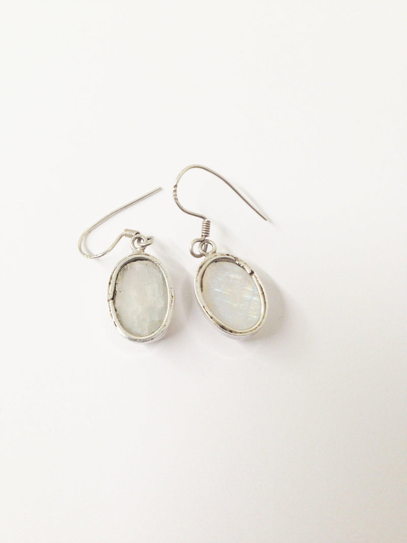 Moonstone .925 Sterling Silver Earrings - Hers and His Treasures