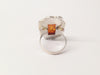 Amber Rectangular .925 Sterling Silver Ring