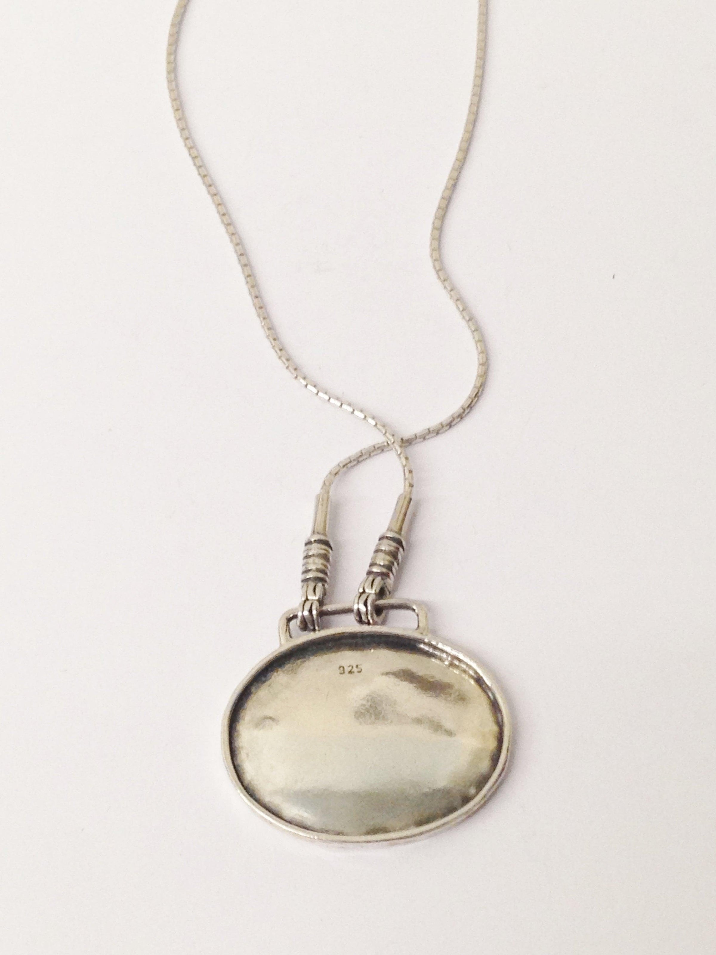 Silpada N1555 Oval Hammered .925 Sterling Silver Pendant Necklace - Hers and His Treasures