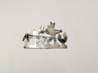 Man With Donkey Burro .925 Sterling Silver Brooch Pin Signed - Hers and His Treasures