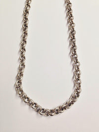 Rolo .925 Sterling Silver Chain Link Necklace - Hers and His Treasures