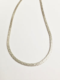 Riccio Woven Chain Sterling Silver Necklace - Hers and His Treasures