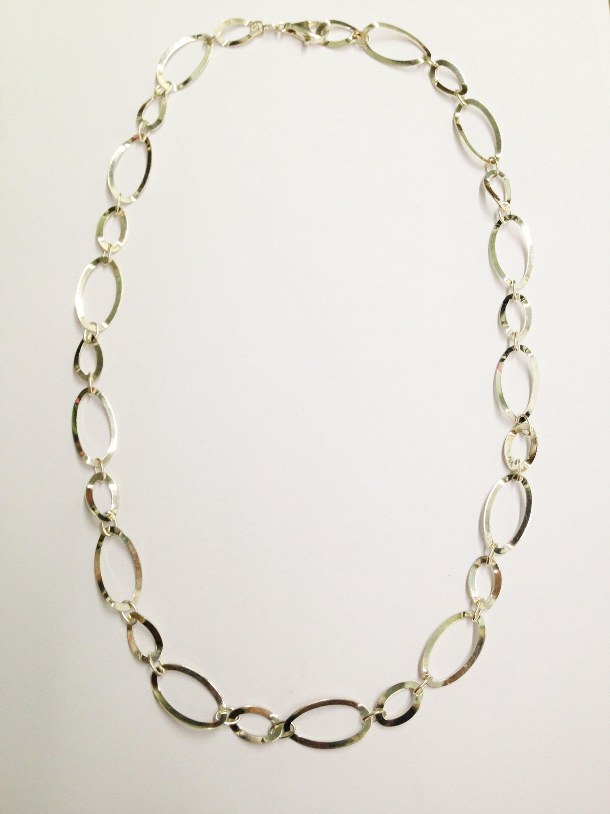 Oval Cable Chain Link Sterling Silver Necklace - Hers and His Treasures