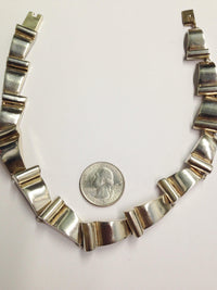 Vintage Mexico Taxco Sterling Silver Link Necklace - Hers and His Treasures