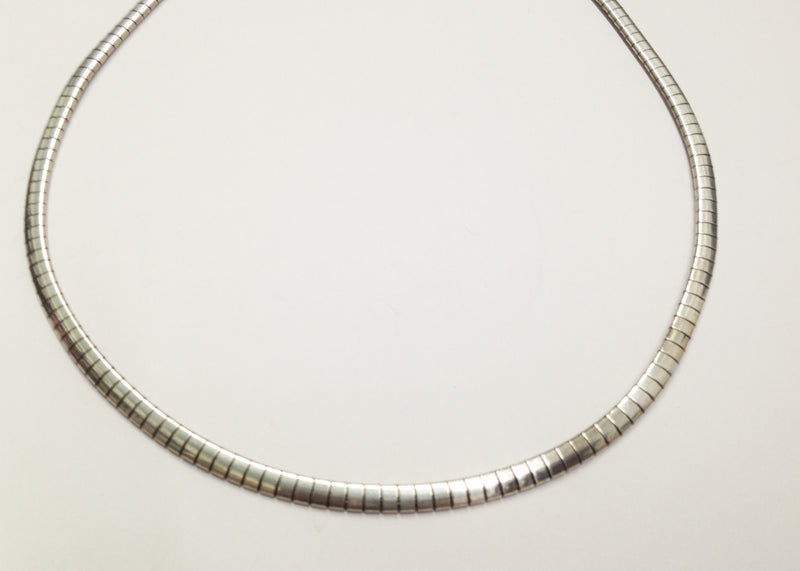 Flat Snake Chain Sterling Silver Necklace Italy