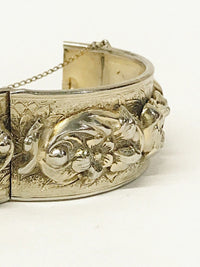 Vintage Coro Pegasus Victorian Revival Flower Hinged Bracelet | USA - Hers and His Treasures