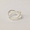 .925 Sterling Silver Criss-Cross Loop Ring - Hers and His Treasures