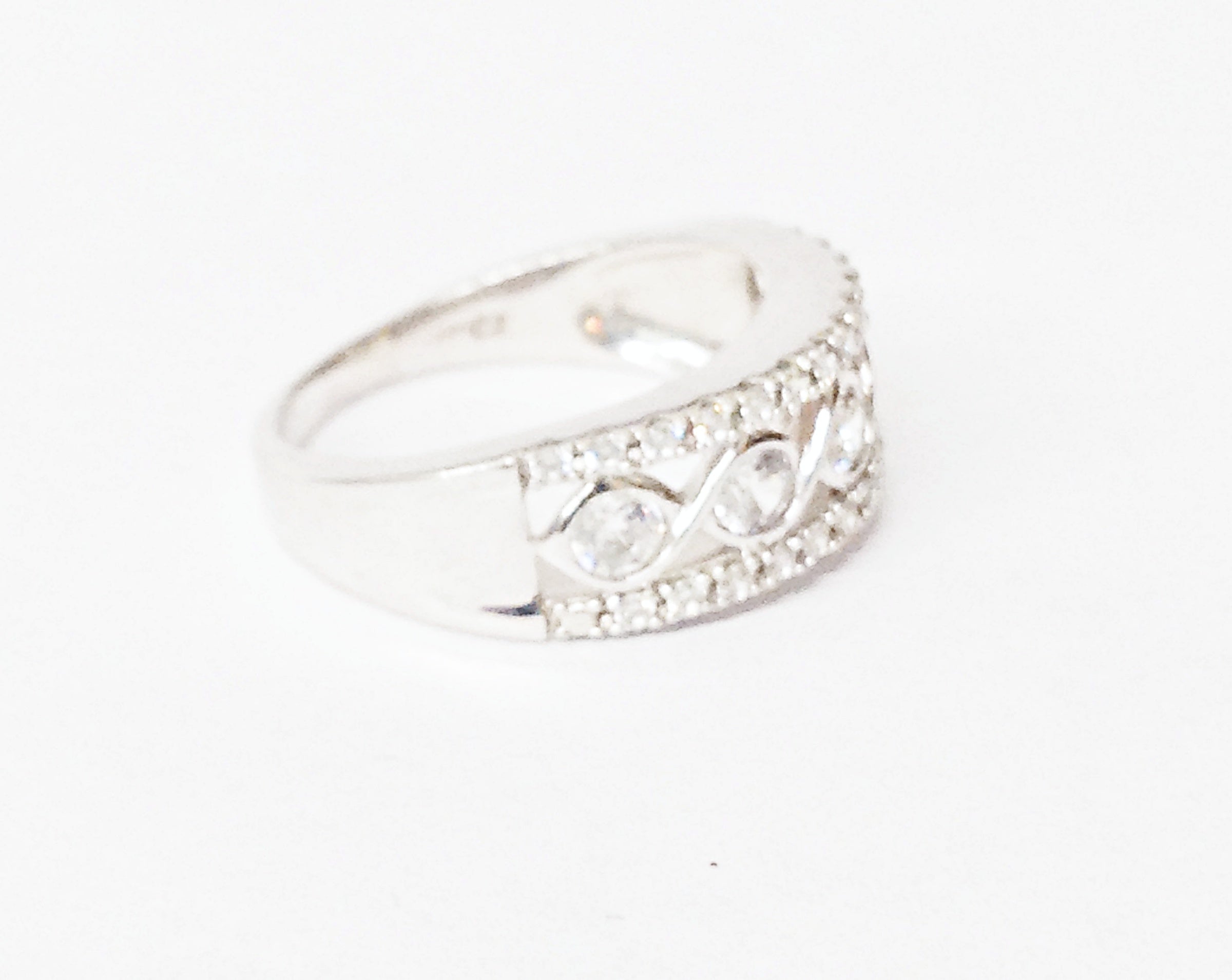 Premier Designs Open Scrollwork .925 Sterling Silver Ring - Hers and His Treasures