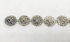 Vintage Round Flower Domed .925 Sterling Silver Link Bracelet TD-89 Mexico - Hers and His Treasures