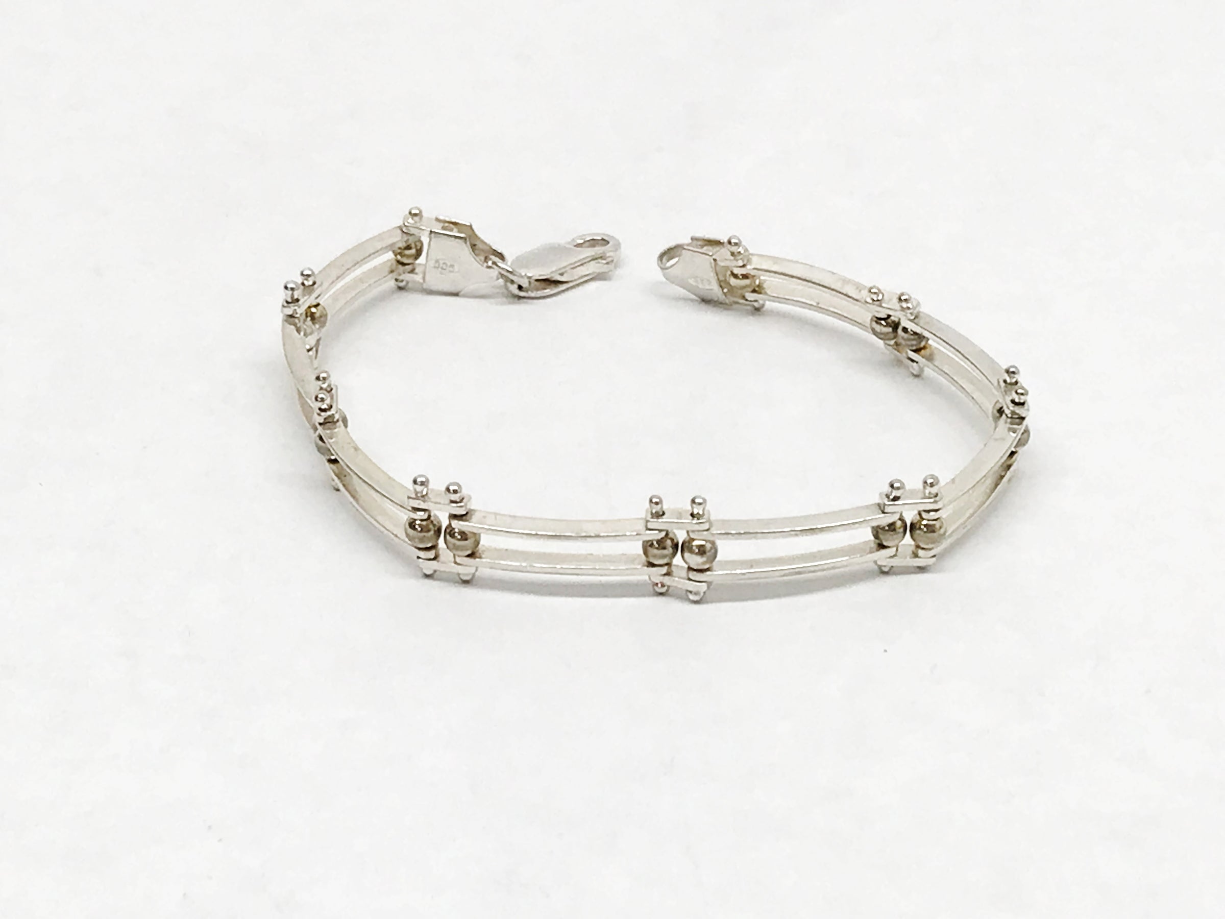 www.hersandhistreasures.com/products/double-bar-link-and-bead-925-sterling-silver-bracelet-italy