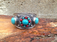 www.hersandhistreasures.com/products/Faux-Turquoise-And-Red-Coral-Cuff-Bracelet