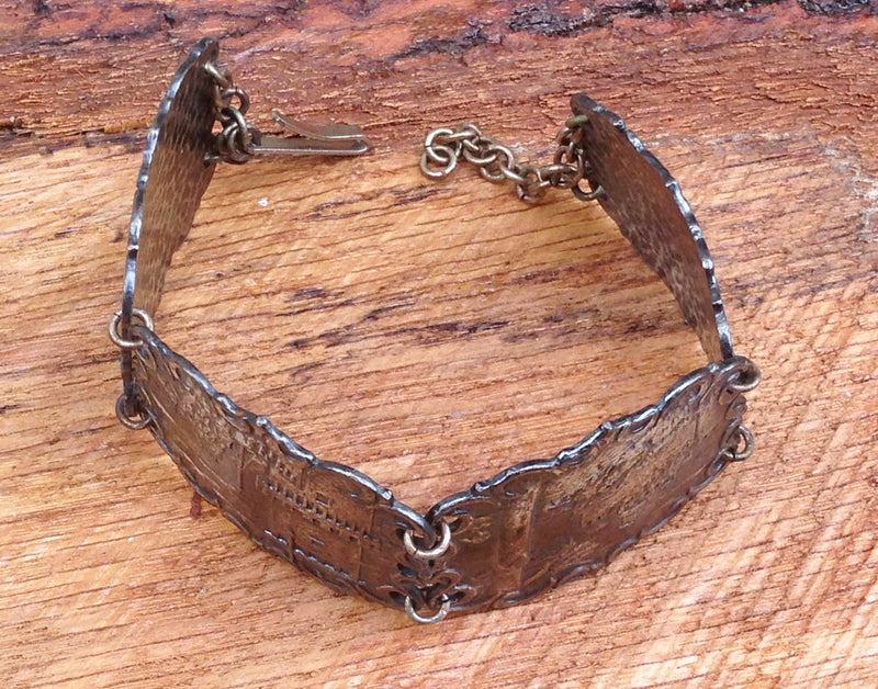 Vintage Bracelet San Marino Italy Silver Plate Tone Faux Coin Vintage Bracelet San Marino Italy Silver Plate Tone Faux Coin