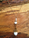 Retro Signed Erica Brittin Dangling Necklace and Earring Set - Hers and His Treasures
