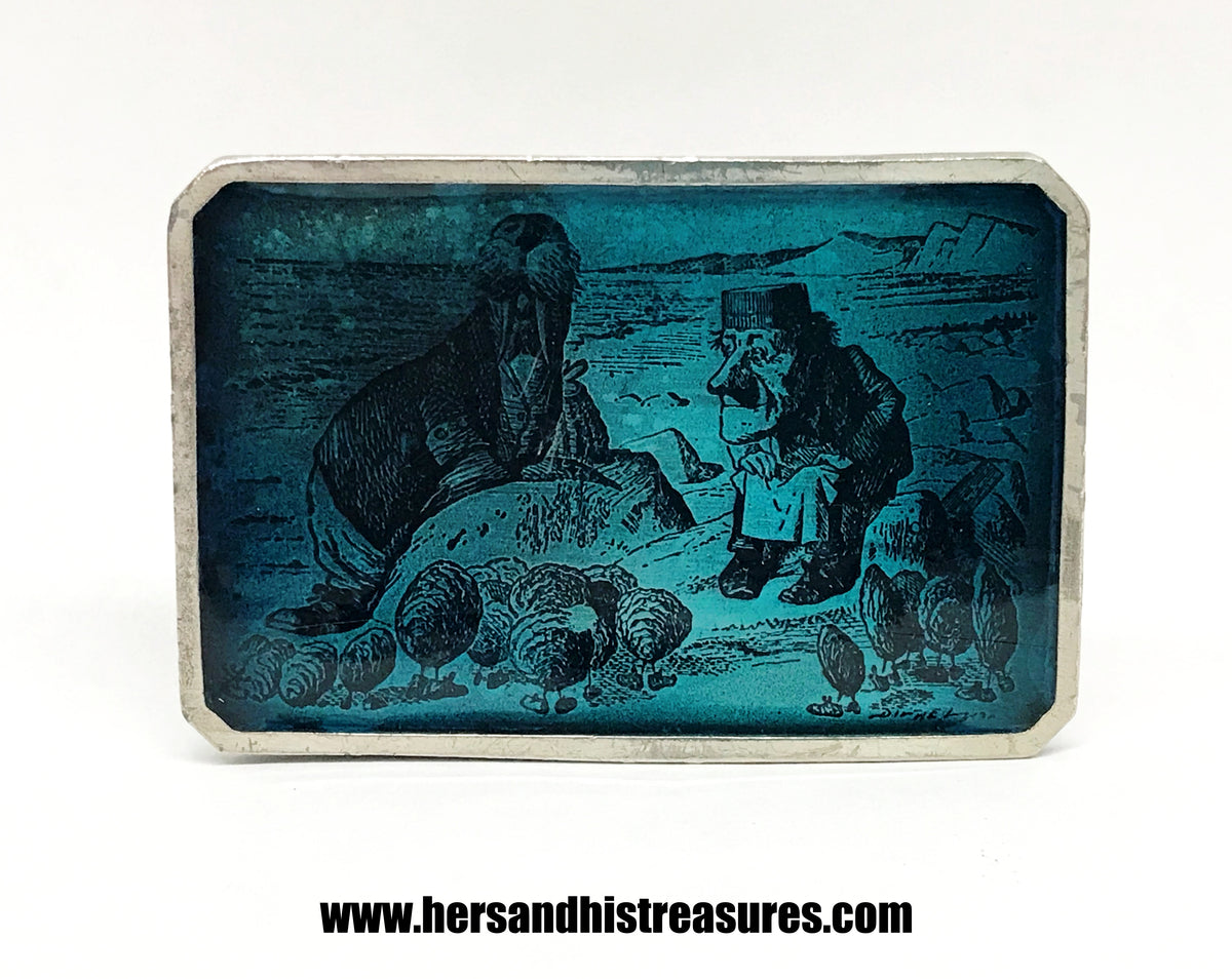 www.hersandhistreasures.com/products/1974-alice-in-wonderland-walrus-carpenter-bergamot-brass-works-belt-buckle-usa