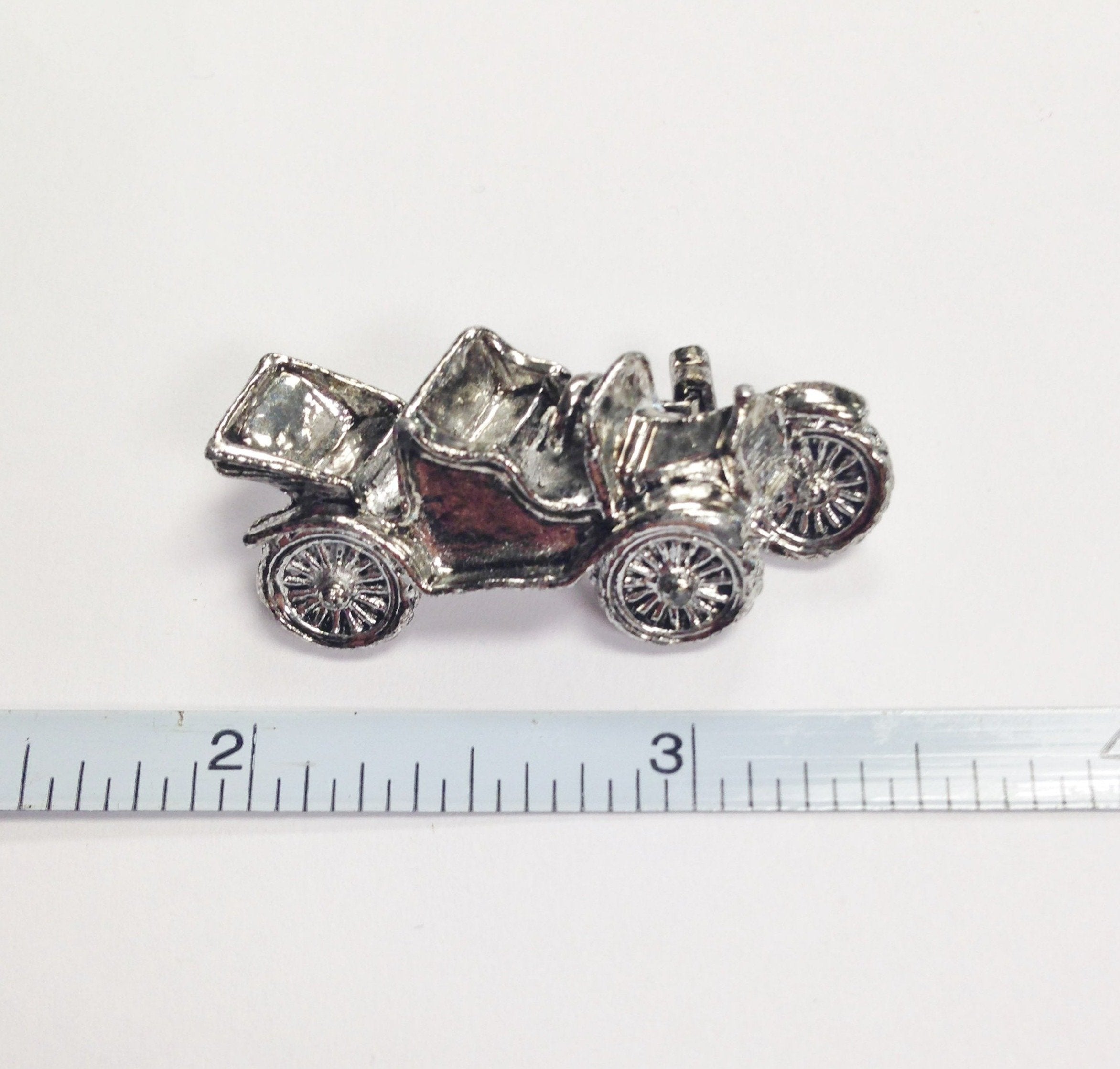 Gerry's Model T Automobile Silver Tone Brooch Pin - Hers and His Treasures