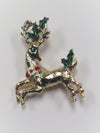 Steven Marc Christmas Reindeer Brooch Pin - Hers and His Treasures