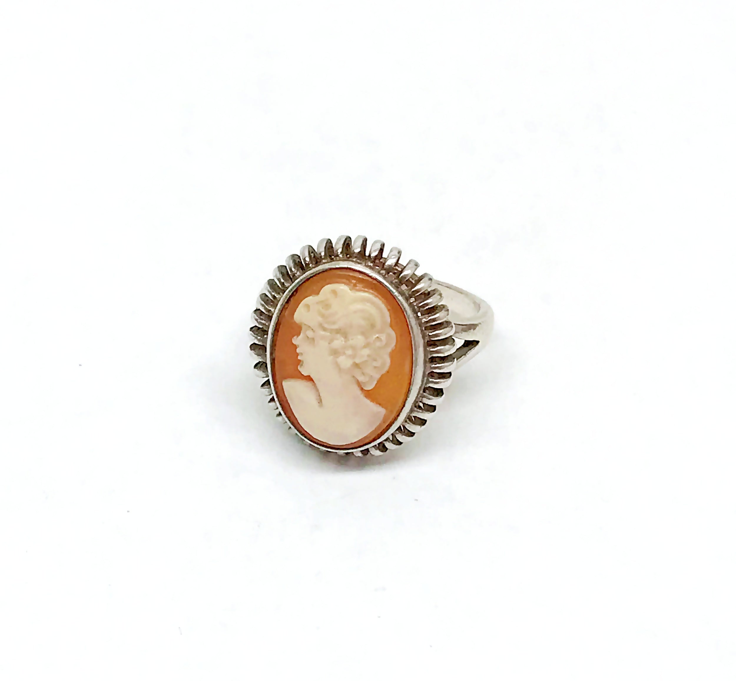 925 silver mother mary cameo ring