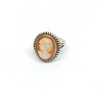 GSJ Gold Stone Jewelry .925 Sterling Silver Cameo Ring | USA - Hers and His Treasures
