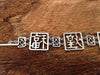 Chinese Panel Link Sterling Silver Bracelet
