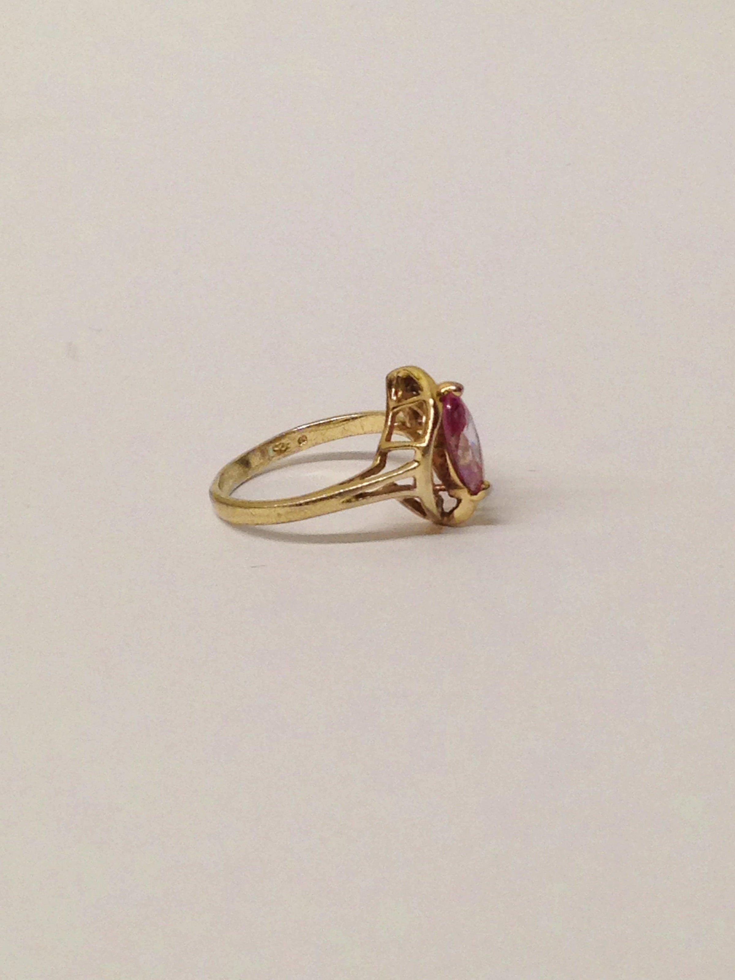 Purple CZ Marquise .925 Sterling Silver Ring – Hers and His Treasures