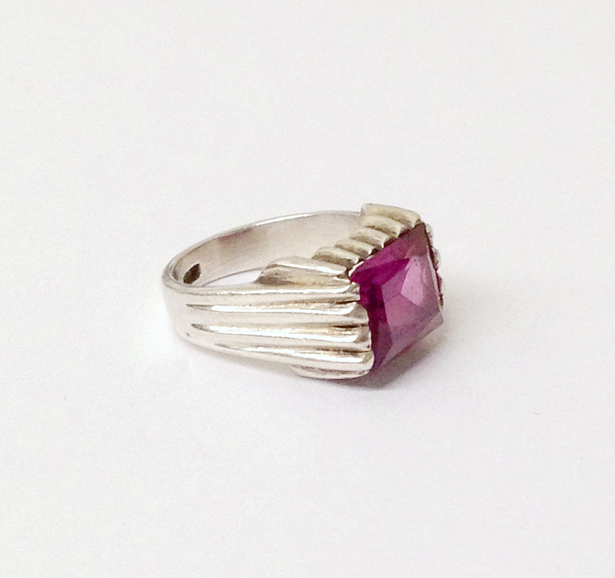 Pink Sapphire Sterling Silver Ring - Hers and His Treasures