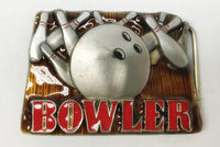 Vintage Enameled Bowler Buckles Of America Belt Buckle - Hers and His Treasures