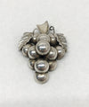 3D Grape Cluster .925 Sterling Silver Brooch Pin A. Dominguez Taxco