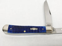 New 2015 Case XX 6254 Blue Jigged Bone Trapper Pocket Knife - Hers and His Treasures