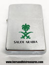 New 1990 VI Saudi Arabia Brushed Chrome Zippo Lighter | USA - Hers and His Treasures
