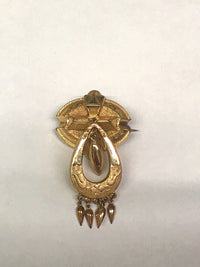 Antique Gold Filled Dangling Brooch Pin