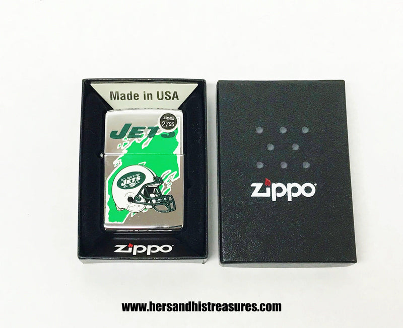 New XIV 1998 NY Jets White Helmet NFL Football Zippo Lighter - Hers and His Treasures