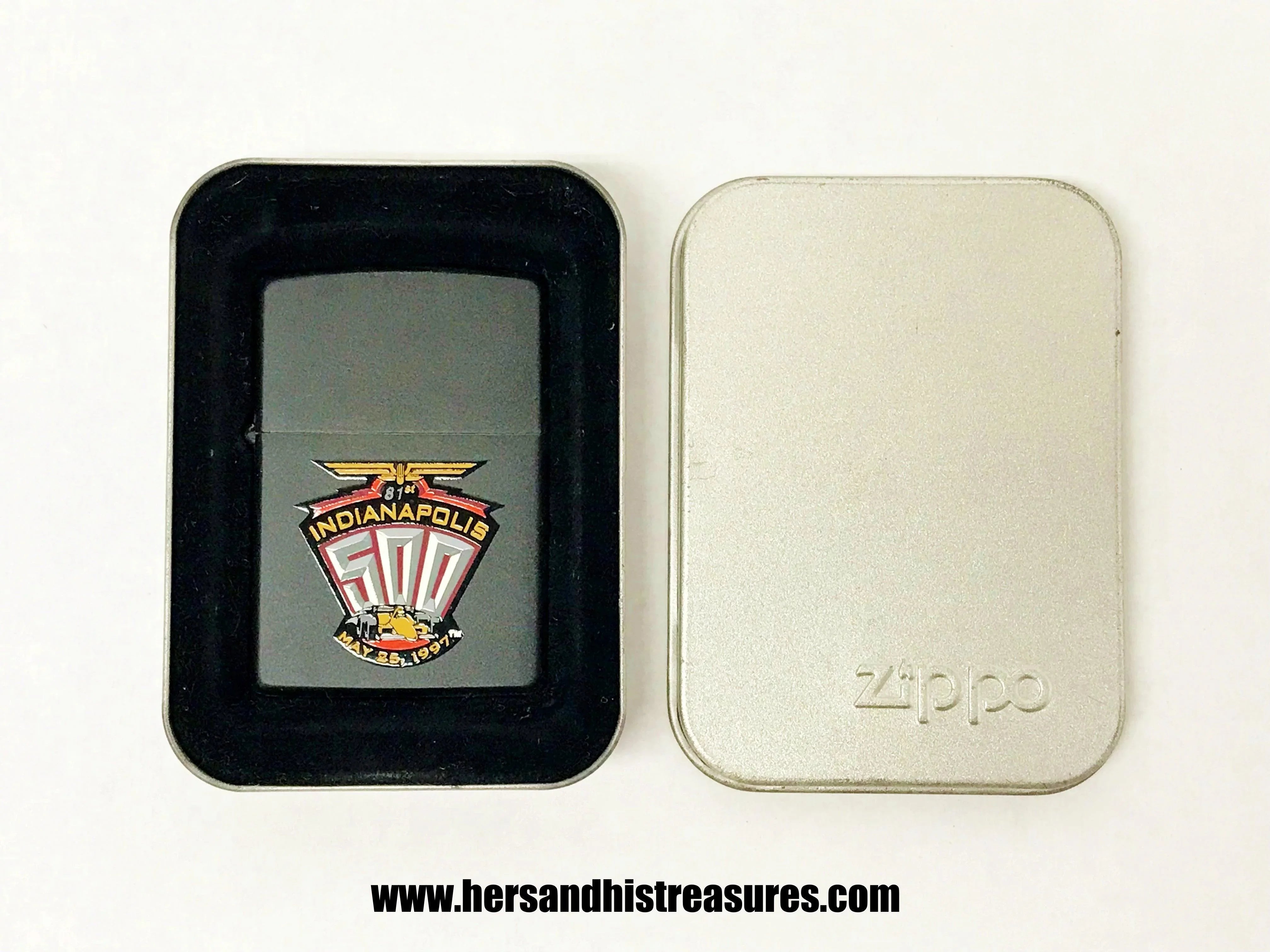 New XIII Indianapolis Indy 500 May 25,1997 Black Matte Zippo