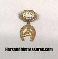 Vintage Miami Florida Horse Pin - Hers and His Treasures