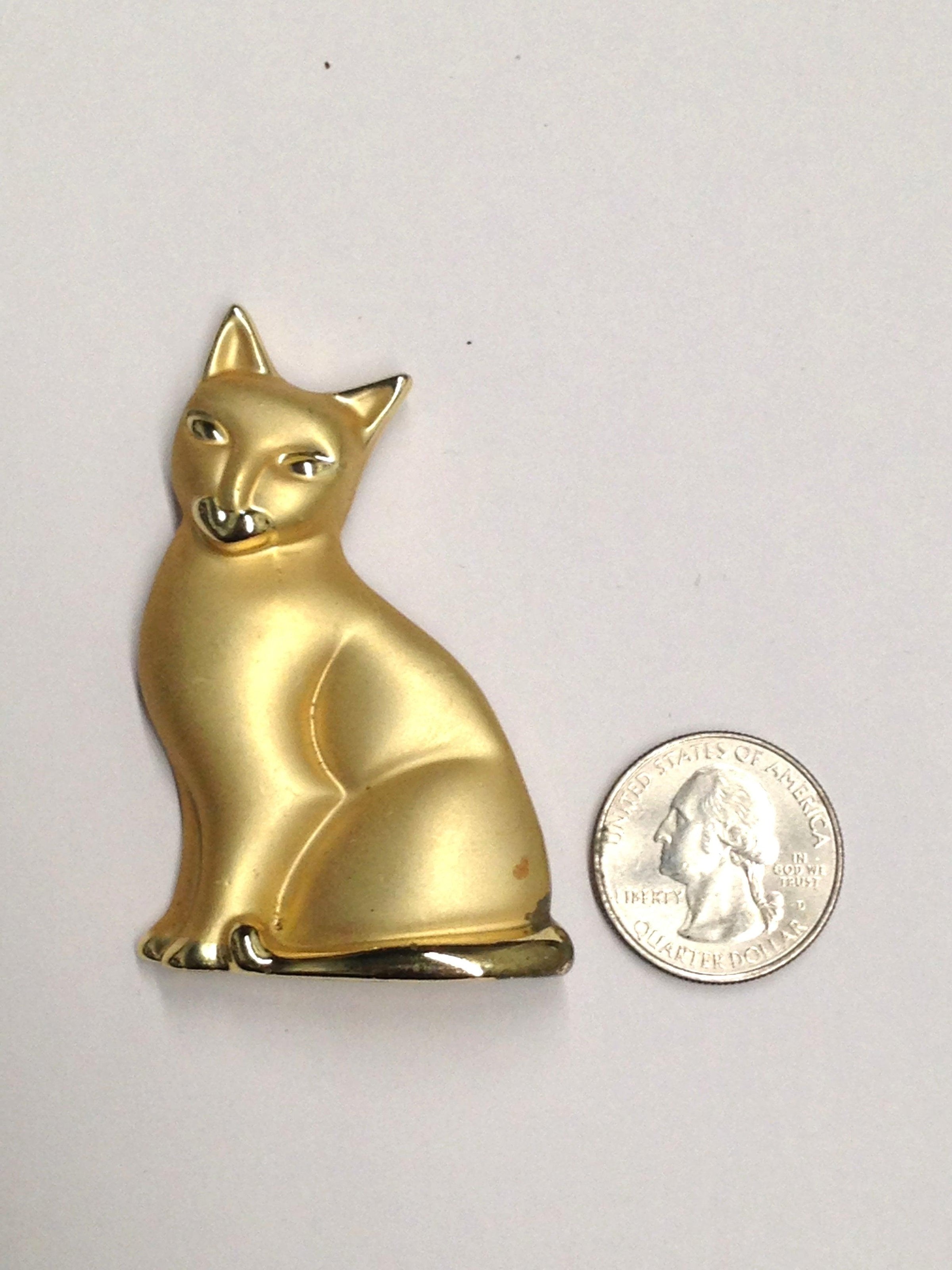 Siamese Sitting Cat Brooch Pin - Hers and His Treasures