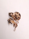 1950's Copper and Brass Flower Brooch Pin