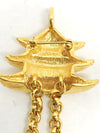 KJL Kenneth Jay Lane Pagoda Brooch Pin Or Necklace Pendant With Dangling Dancers - Hers and His Treasures