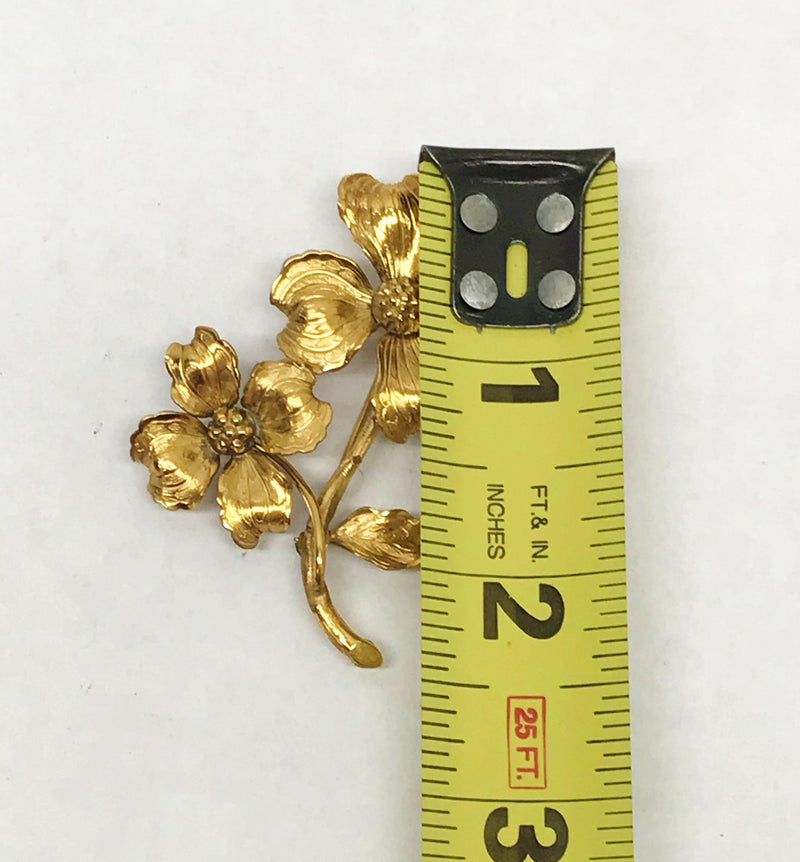 Vintage 1/20 12K Gold Filled Flower Brooch Pin - Hers and His Treasures