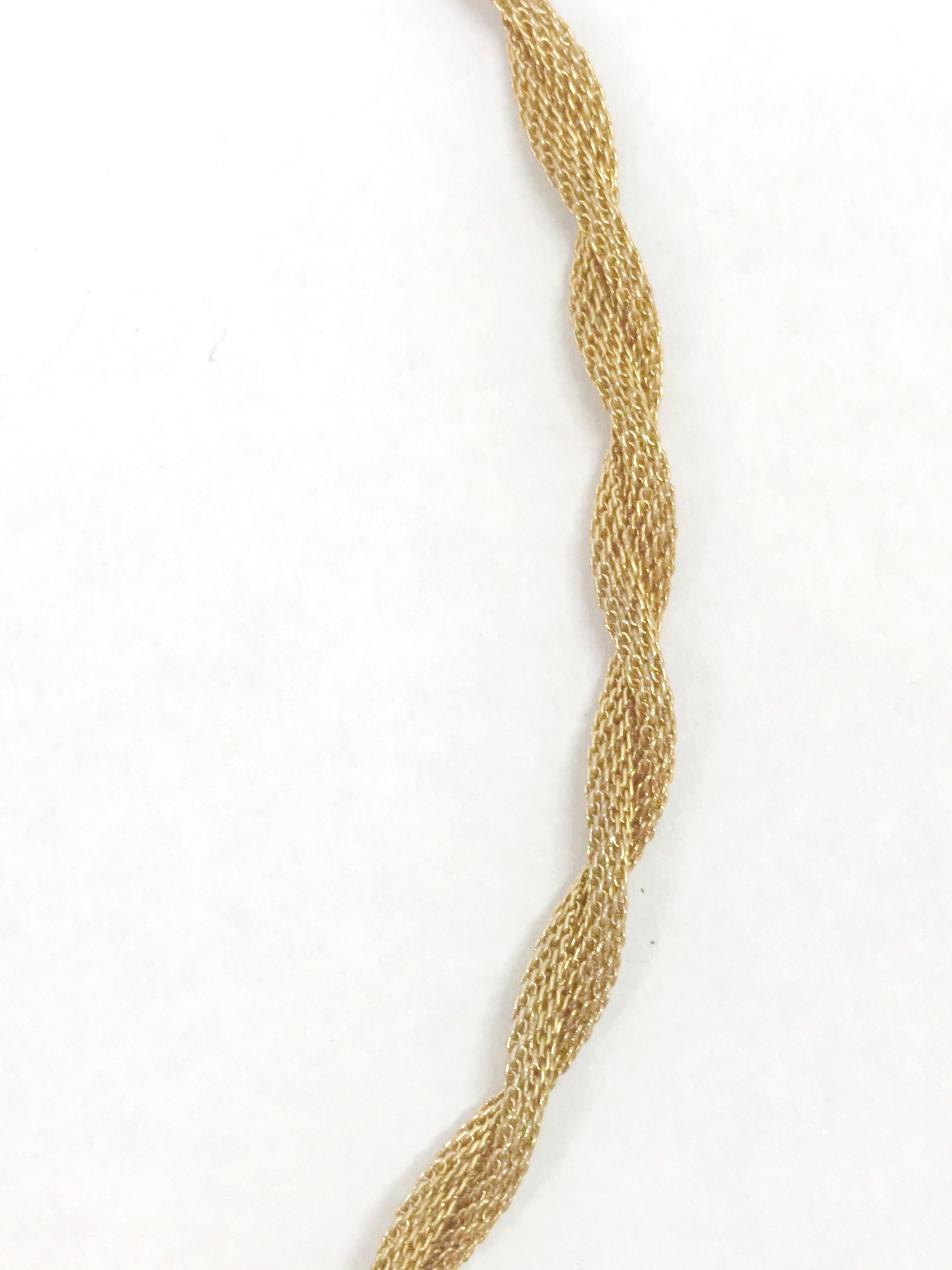 Sarah Coventry 1976 Golden Braids Mesh Necklace - Hers and His Treasures