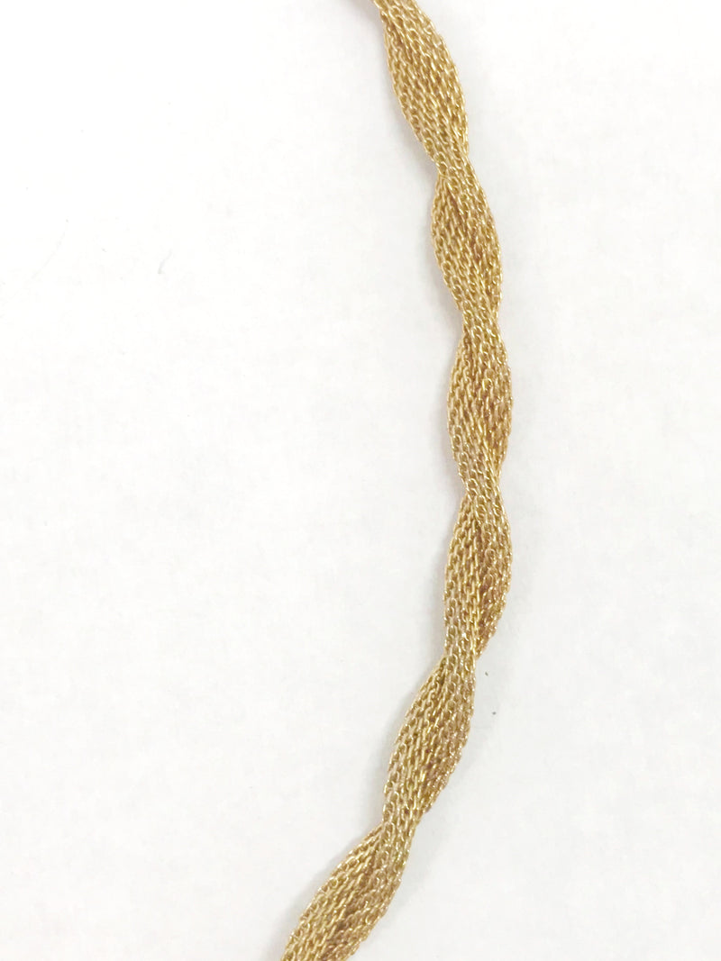 Sarah Coventry 1976 Golden Braids Mesh Necklace - Hers and His Treasures