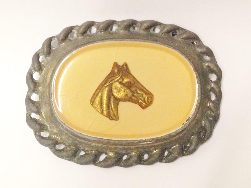 Vintage Horse Head Metal Buckle - Hers and His Treasures