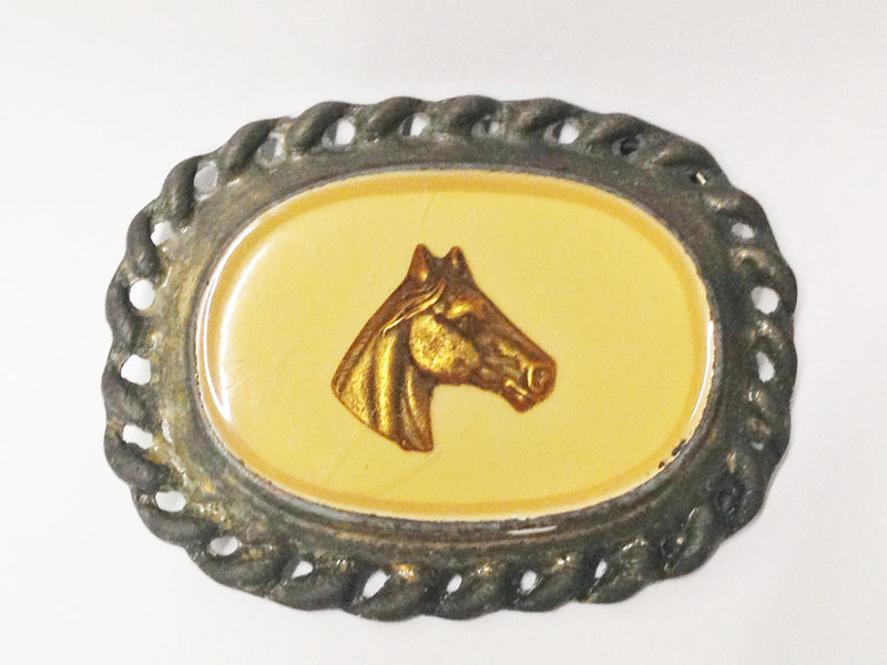 Vintage Horse Head Metal Buckle - Hers and His Treasures
