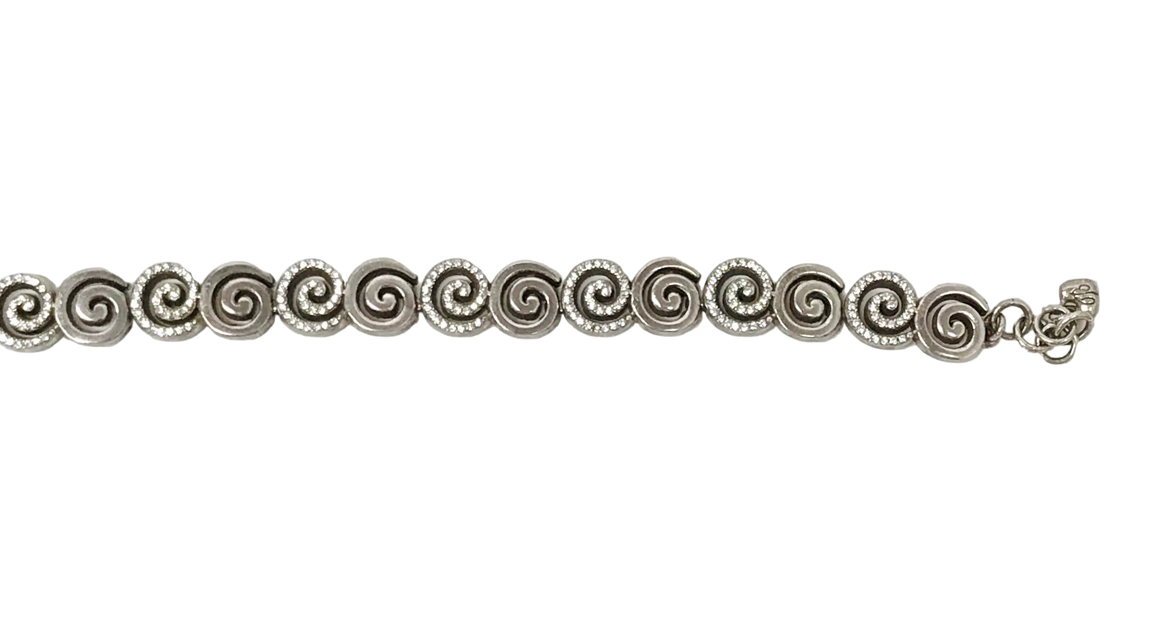 Brighton Swirl Link .925 Sterling Silver Bracelet – Hers and His