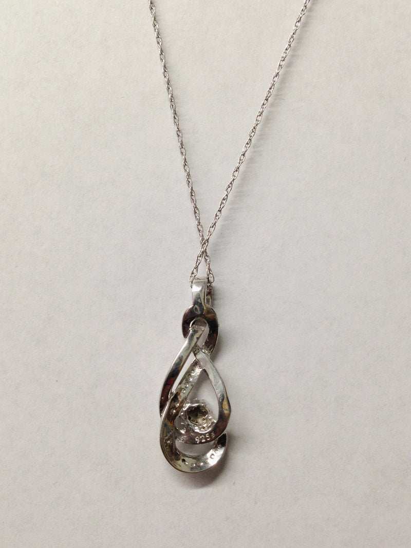Intertwining Diamond Cut Sterling Silver Necklace