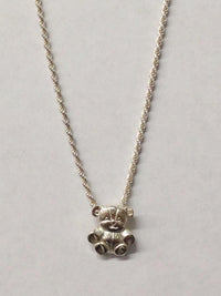 Teddy Bear Sterling Silver Necklace - Hers and His Treasures