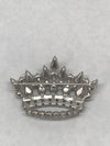 B. David Signed Mother's Crown Rhinestone Brooch Pin