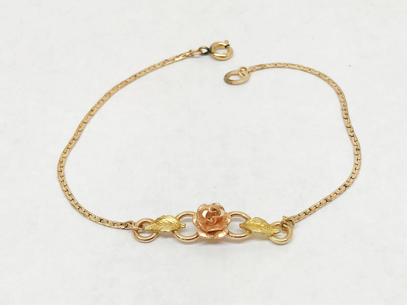 Vintage Krementz Yellow and Rose Gold Filled Bracelet - Hers and His Treasures