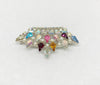 Vintage Signed B. David Mother's Multi-Colored Rhinestone Crown Brooch Pin | USA - Hers and His Treasures