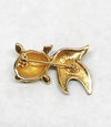Swarovski Goldfish Brooch Pin with Green Enamel and Crystal Eyes | USA - Hers and His Treasures