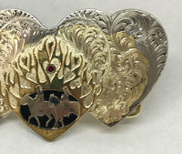 Montana Silversmith's Triple Heart Belt Buckle - Hers and His Treasures