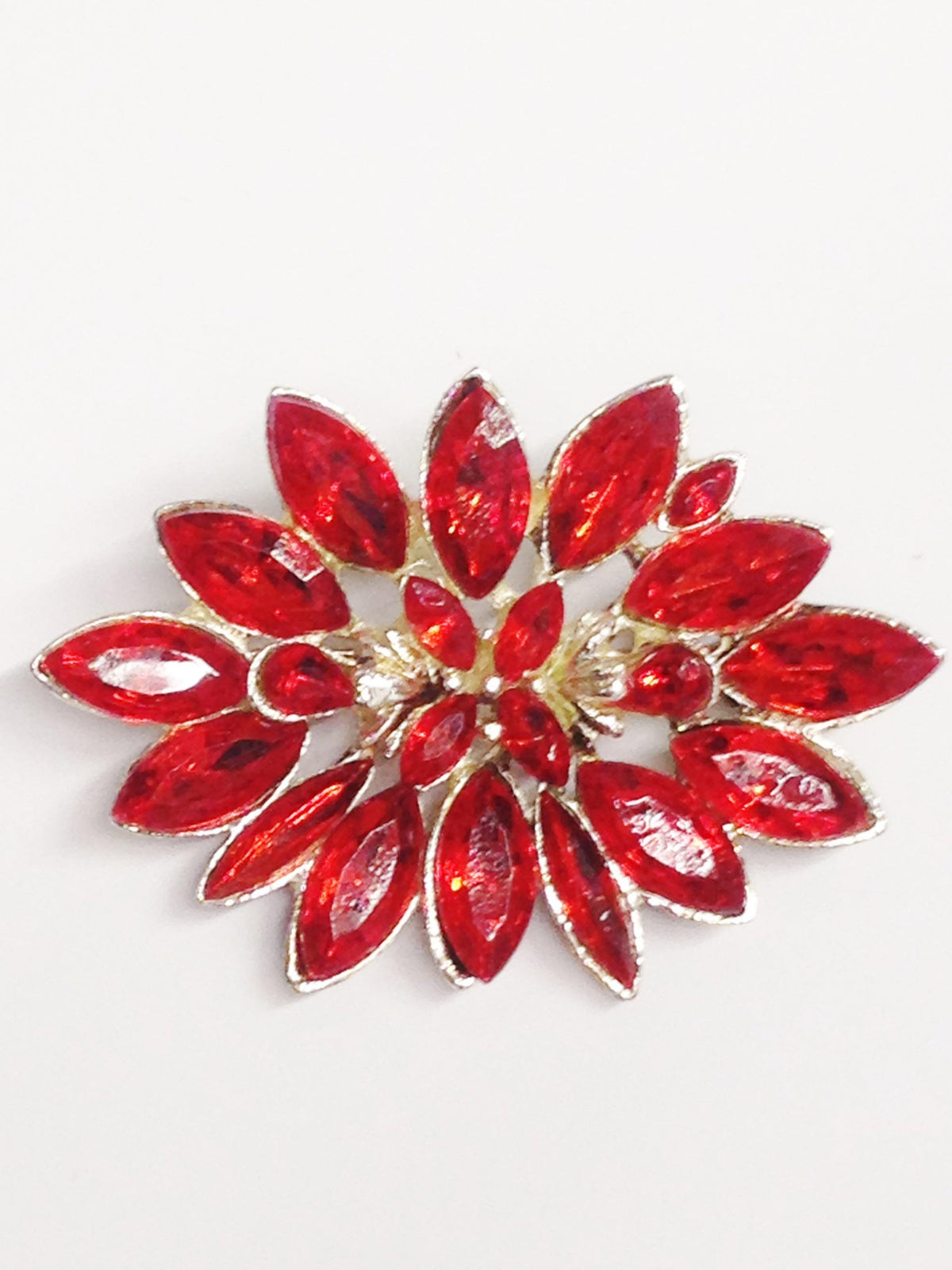 Vintage Blood Orange Flower Brooch Pin - Hers and His Treasures